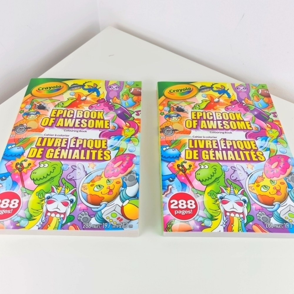 CRAYOLA Epic Book of Awesome coloring Set of 2 New never used